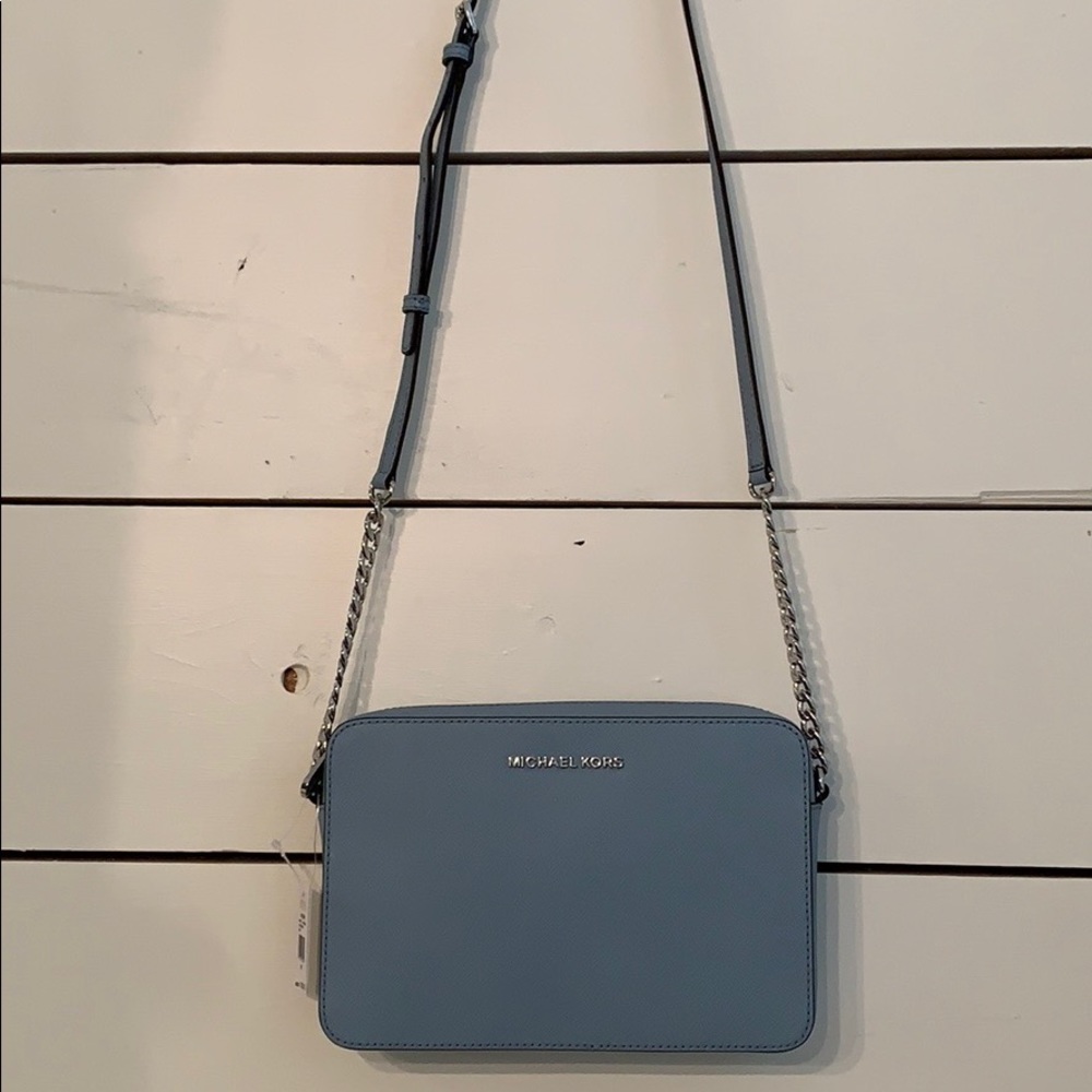 💙Michael Kors Jet Set Lg EW Crossbody POWDER BLUE - Picture 6 of 8